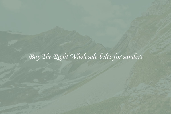 Buy The Right Wholesale belts for sanders
