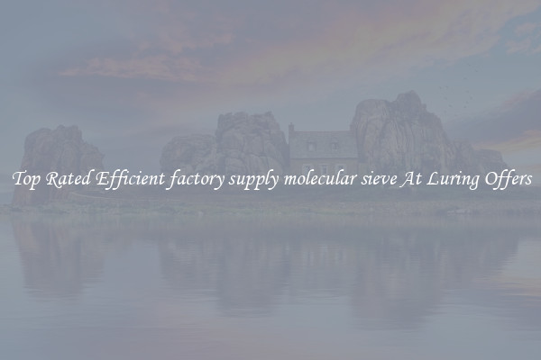 Top Rated Efficient factory supply molecular sieve At Luring Offers
