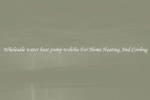 Wholesale water heat pump toshiba For Home Heating And Cooling