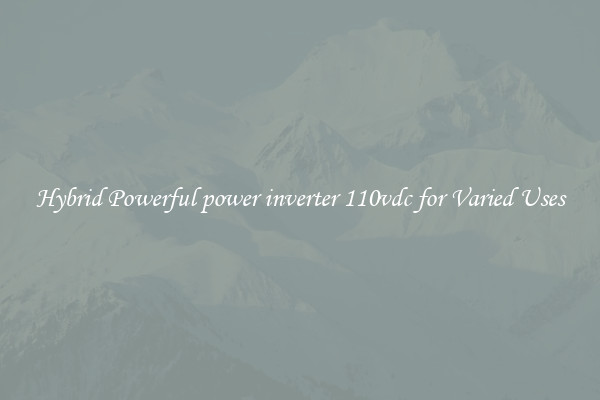 Hybrid Powerful power inverter 110vdc for Varied Uses