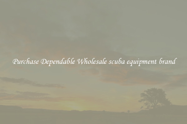 Purchase Dependable Wholesale scuba equipment brand