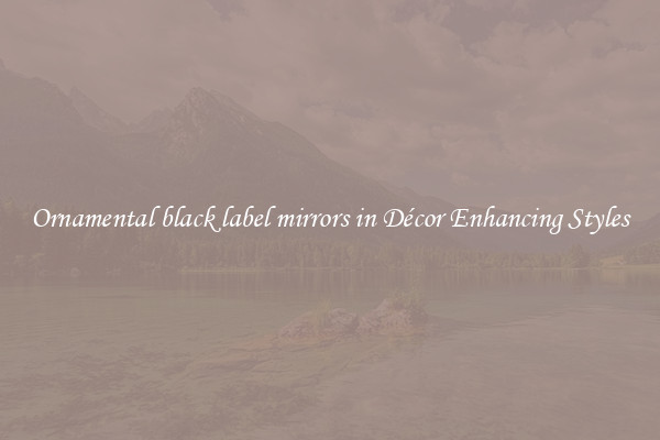Ornamental black label mirrors in Décor Enhancing Styles