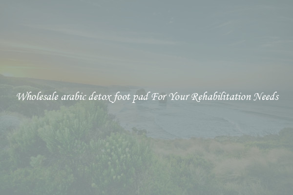 Wholesale arabic detox foot pad For Your Rehabilitation Needs