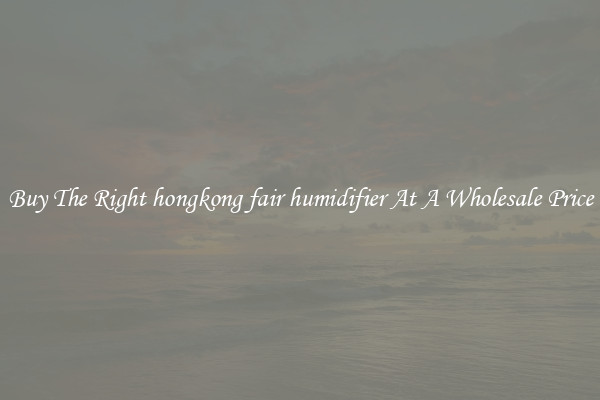 Buy The Right hongkong fair humidifier At A Wholesale Price