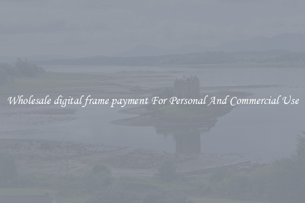 Wholesale digital frame payment For Personal And Commercial Use