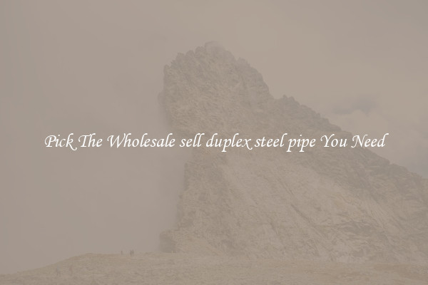 Pick The Wholesale sell duplex steel pipe You Need