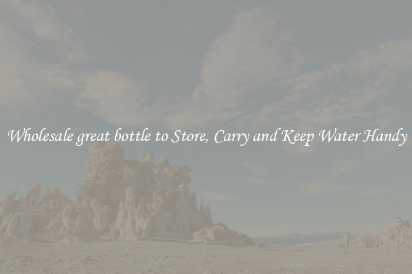 Wholesale great bottle to Store, Carry and Keep Water Handy
